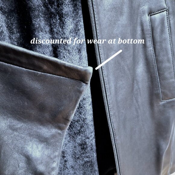 Danier Black Leather Trench Coat with winter lining size 6-8 - Picture 13 of 15